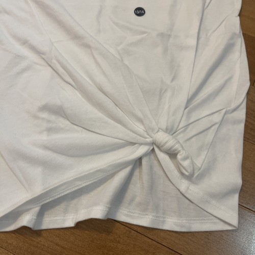 NWT Abercrombie & Fitch Girls White Tie Dye T Shirt Knot,size 13/14 - Picture 3 of 4
