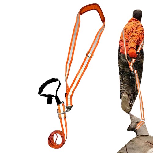Deer Drag Harness Nylon Adjustable Reflective Harness Strap Ergonomic Pulling