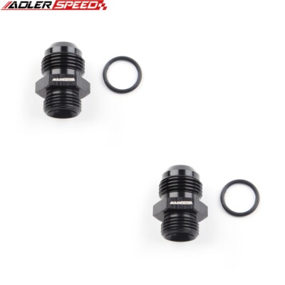 US SHIP 2PCS AN10 10AN Male To AN12 Straight Cut Fuel Oil Fitting Adapter Black