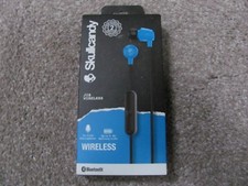 New Skullcandy JIB Bluetooth Wireless In-Ear Earbuds with Mic Blue S2DUW-K012 