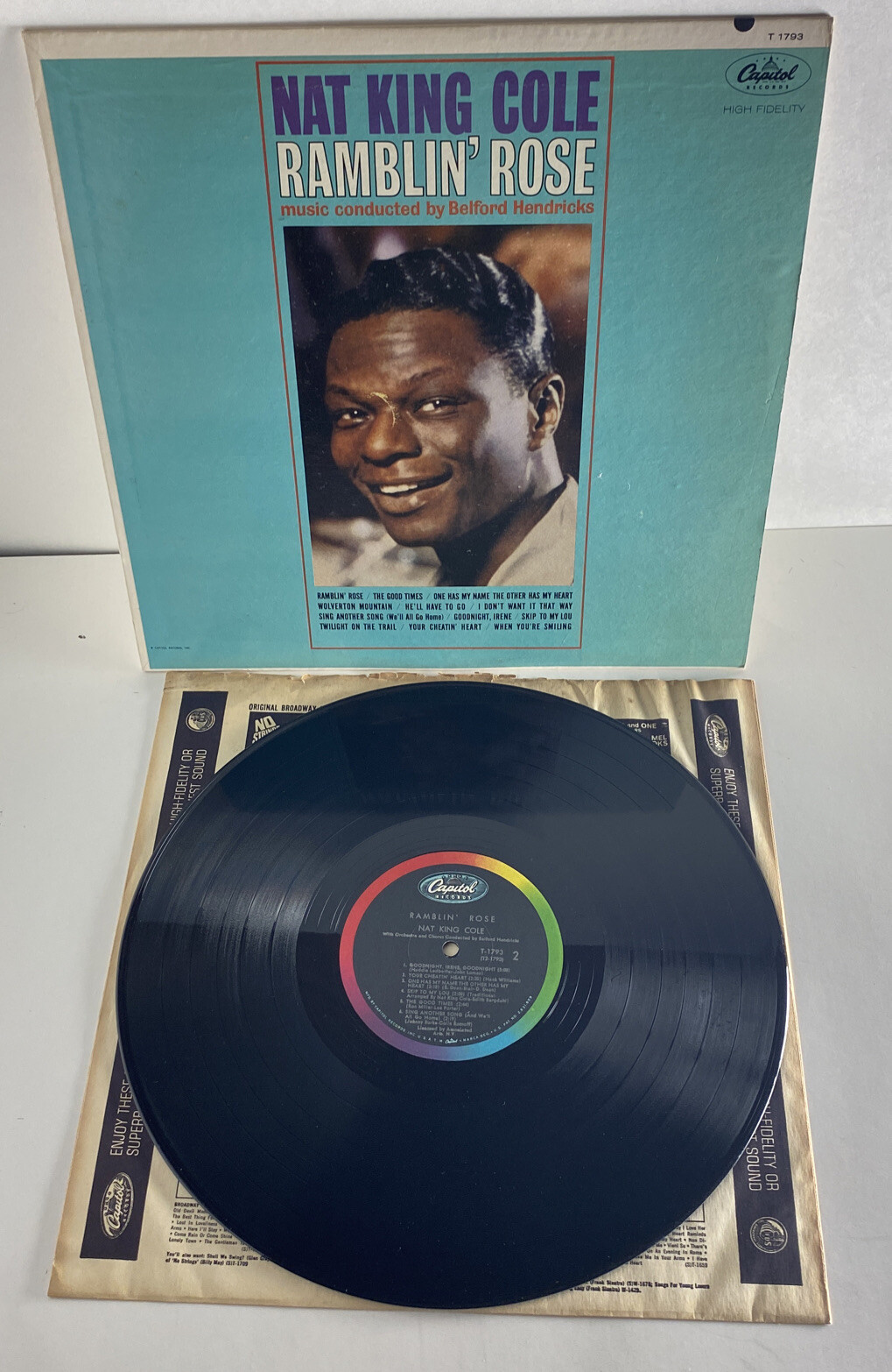 Nat King Cole Ramblin Rose 1962 Jazz Pop Vinyl LP Capitol Records ST1793-image