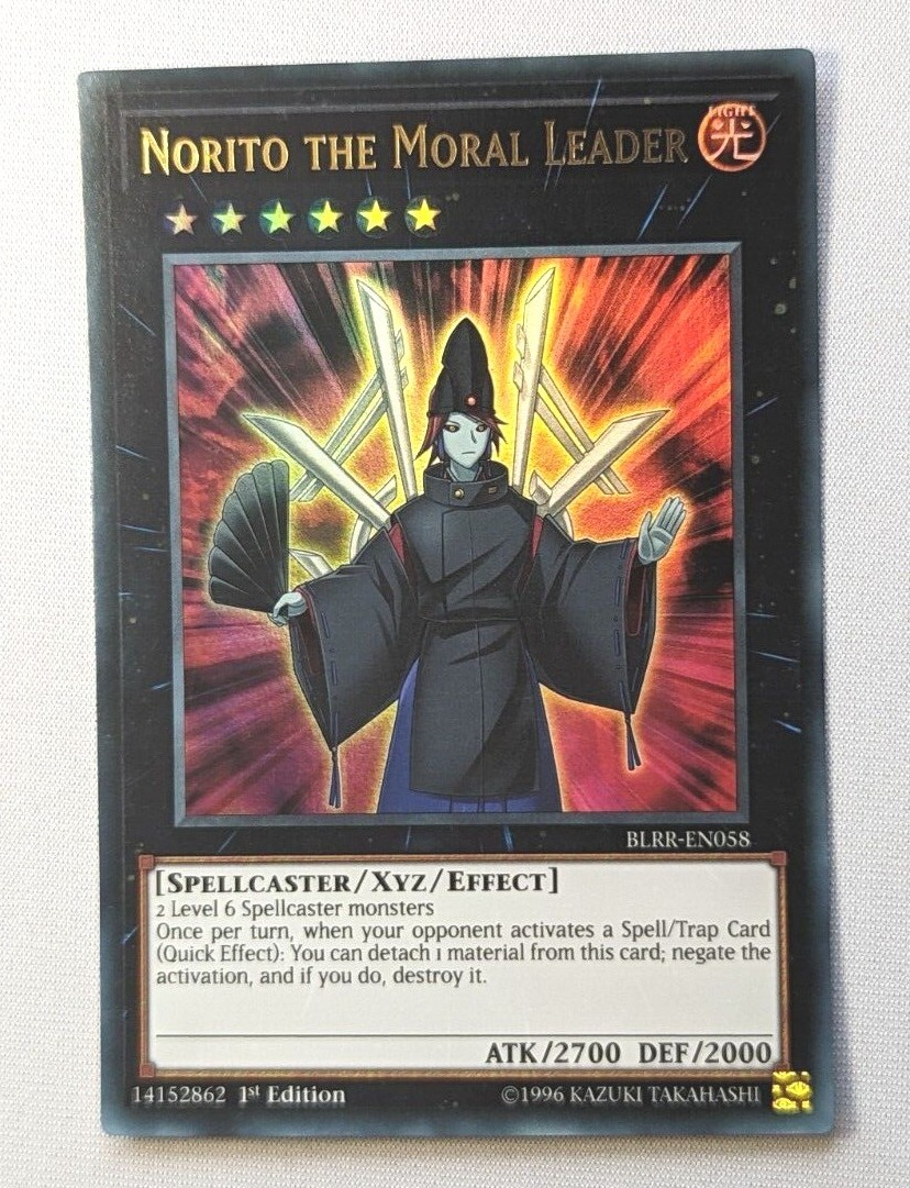 Yu-Gi-Oh! Norito The Moral Leader - BLRR-EN058 - 1st Edition Ultra Rare Trading Card - View #7