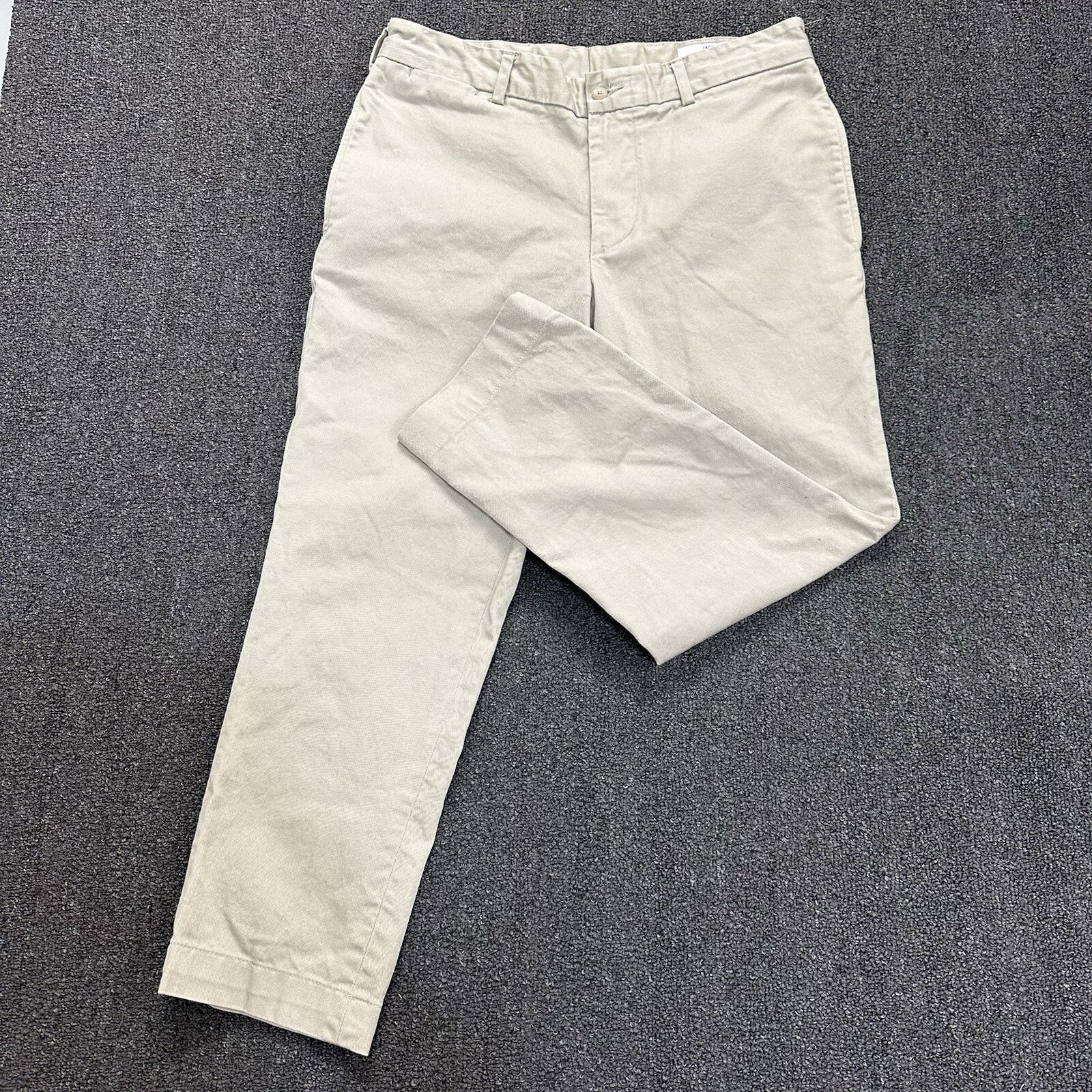 Jack Donnelly Pants Mens 35 Beige Khaki Chino Trousers USA Made Preppy