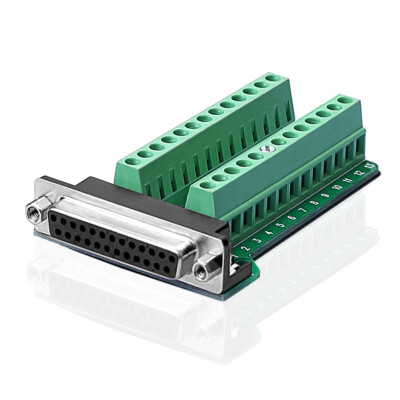 D-SUB 25Pin DB25-M2 Buchse Breakout zu Leiterplattenklemmen Anschlüsse