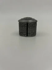 Antique silver colour like metal USPS stamp coil roll dispenser flower rose