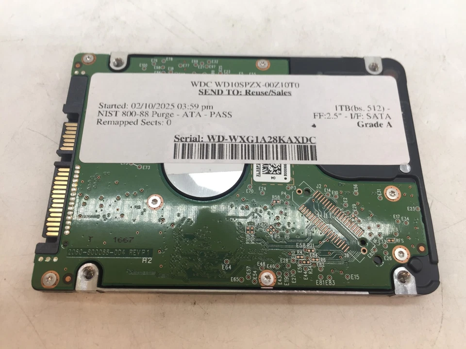 Western Digital 1TB WD10SPZX SATA 2.5" HDD Hard Drive GRADE A FREE S/H - Image 4 of 4