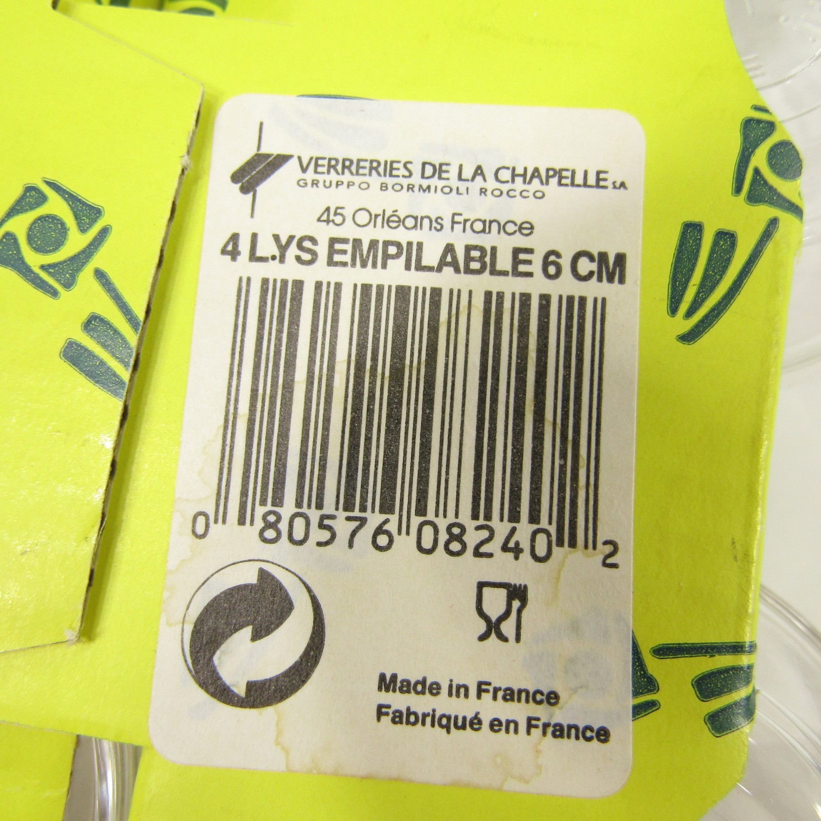 Duralex Clear Glass Food Prep Sauce Dip 4 Mini Bowls 2.5" France Stacking NEW