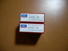2 PACK SKF 6202-2Z 15X35X11MM Double Metal Seal Ball Bearings 6202ZZ France