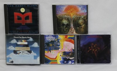 LOT OF 5 THE MOODY BLUES CD's, THIS IS,DAYS OF FUTURE PASSED,ON THE THRESHOLD OF