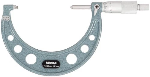 Mitutoyo 125-119 Screw Thread Micrometer  Ratchet Stop  75-100mm Range  0.01mm