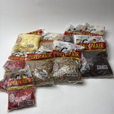 Lot of 10 Vintage Maxi-Curl Original Curl Doll Hair Craft Packs 4oz Each