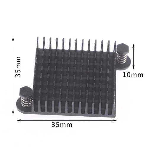 1 Stück Aluminium Kühlkörper 35*35*10MM Cooling Pad South North Bridge Chips.ca