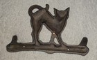 Cast Iron Cat Wall Hook for Hanging, Decorative Heavy Duty - 2 Coat Hooks — photo 2