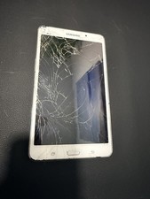 Samsung SM-T230NU Galaxy Tab 4 7in 8GB White Android Tablet Cracked Screen