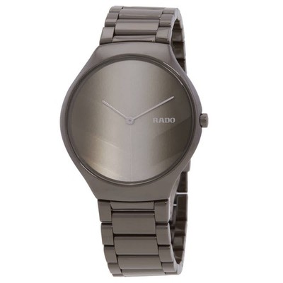 Rado True Round Thinline Great Gardens Quartz Unisex Watch Black Dial R27121302