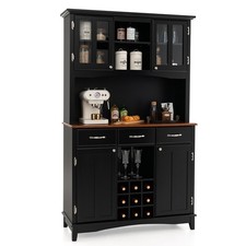 Kitchen Storage Cabinet Freestanding Buffet Cupboard  Sideboard Adjustable Shelf