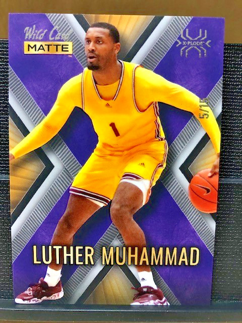 2022 Wild Card SSP 5/15 Basketball MXP-30/Luther Muhammad-Blue/Orange X-Plode/NM