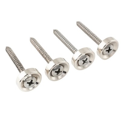 Musiclily Pro 4Pcs Nickel 15mm Steel Neck Joint Bushing Ferrules For Guitar Bass