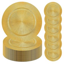 100 Pcs Charger Plates Bulk 13in Round Dinner Plate Chargers For Wedding Party