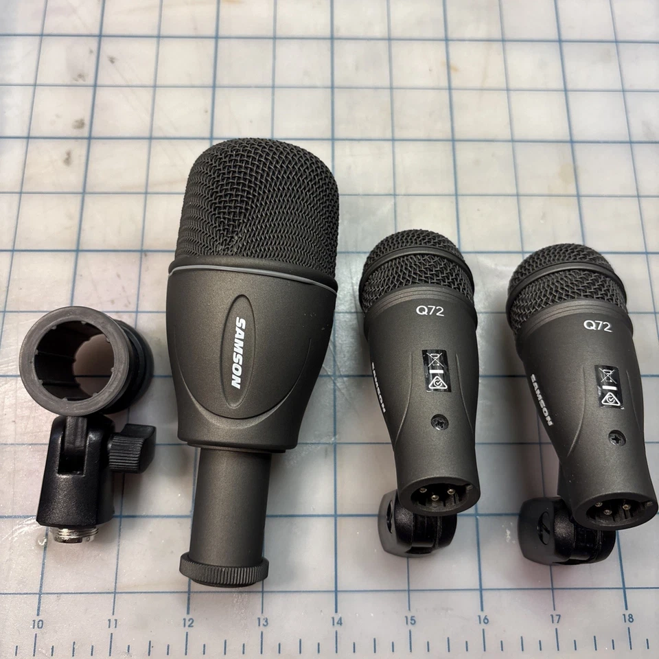 Samson Drum Microphone LOT OF 3: 2-Q72’s, 1-Q71 with Mount Clip - Image 4 of 4