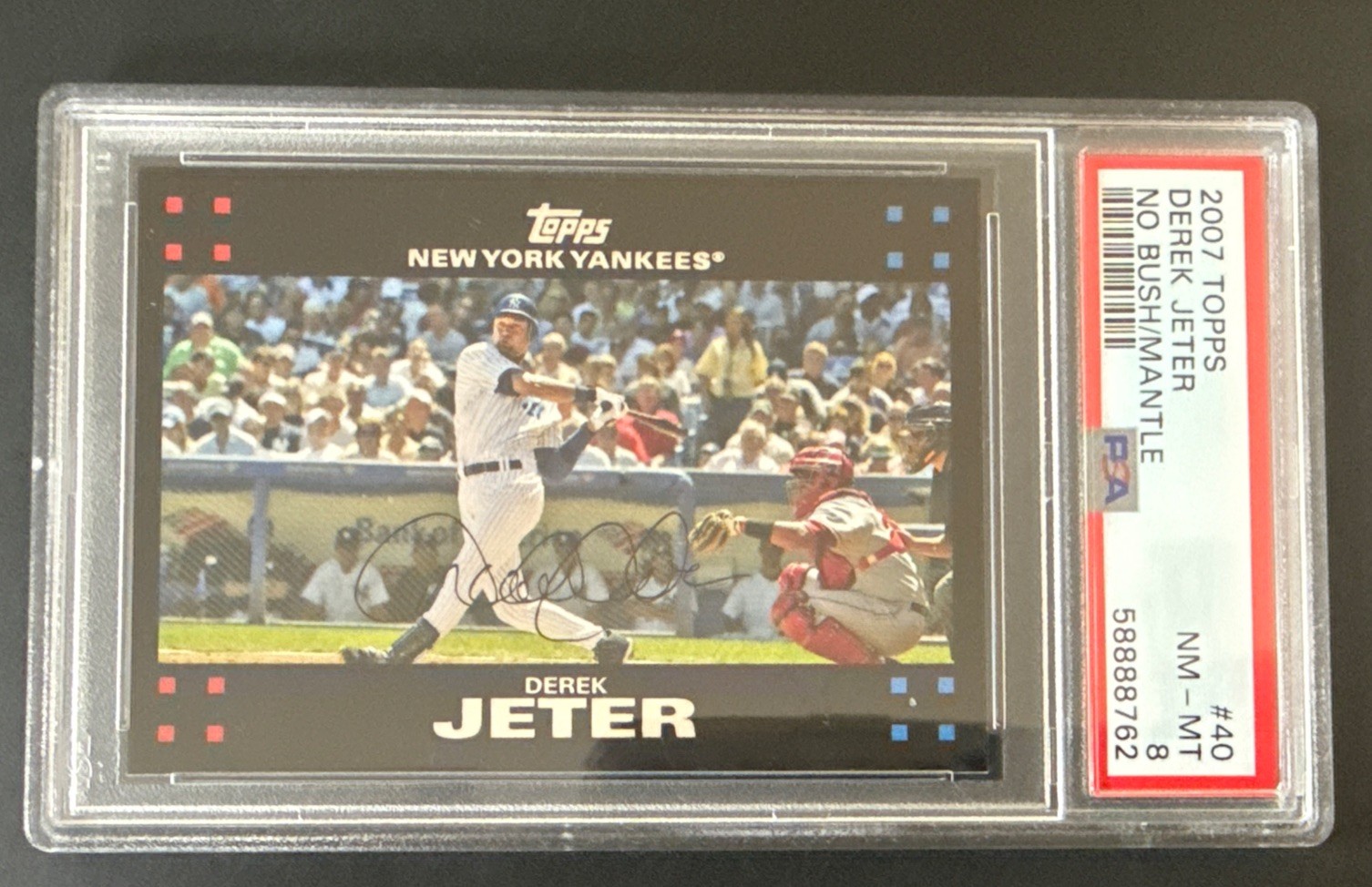 2007 Topps - Derek Jeter #40 No Bush/Mantle PSA 8