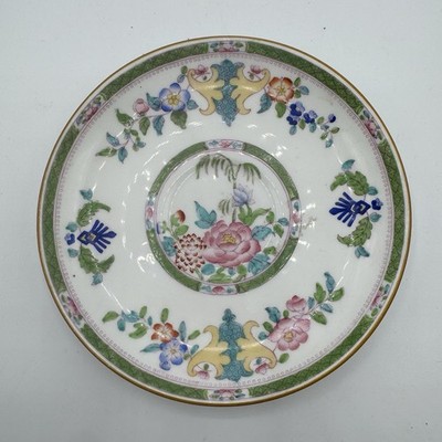 Antique Minton R.H. Stearns Chinoiserie Saucer Asian Porcelain Green