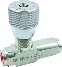 3/4 Inch NPT Hydraulic Flow Control Needle Valve (5800PSI, 1-Way)