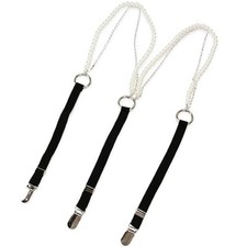 Women's Pearl Suspenders, Fashion Rhinestone Chain Y-Shape Suspender Belts for