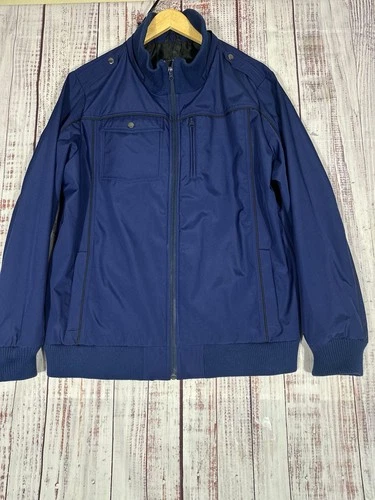 Baubax Jacket Size XXL Blue Full Zip Stand Collar Lightweight Casual Travel image 2