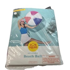 Sun Squad Inflatable Beach Ball-25 Inch Diameter New Sealed