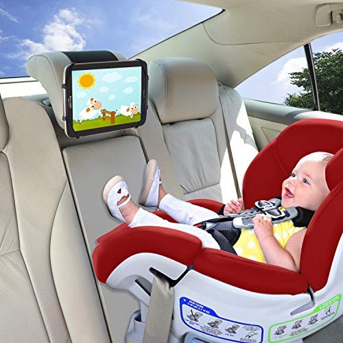 Car Mount Universal Car Headrest Mount Holder with Silicon Holding Net - 第 4/7 張圖片