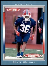 Donte Whitner Buffalo Bills 2006 Topps Total Rookie Card #490. rookie card picture