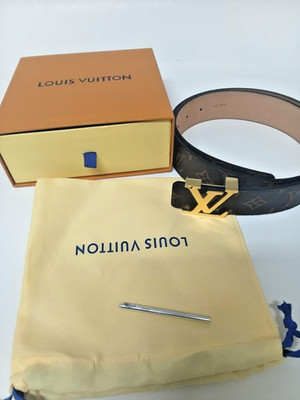 Louis Vuitton Matte Brown Belt Size 95/38 100% Authentic W/Box & Dust Bag