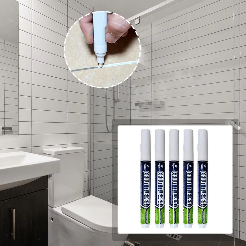 5x Weiß Fugenfliesenstift Fugenstift Renew Repair Marker Fugenglanz Touch Up - Bild 2 von 4
