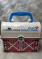 Vintage Farm Lunchbox Fisher Price Family Play Case 2008 Mattel Inc Toy Barn