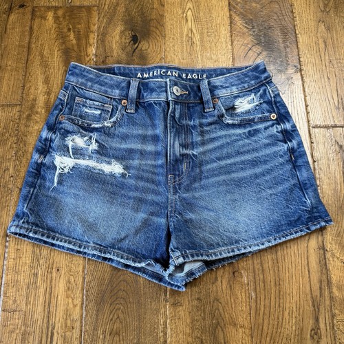 Short Femme American Eagle Effet Délavé/bleach - 100% Coton - Taille 00 Juniors - Occasion Très Bon état