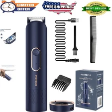 Men's Grooming Kit: Waterproof Trimmer with USB Charging & Complete Attachments