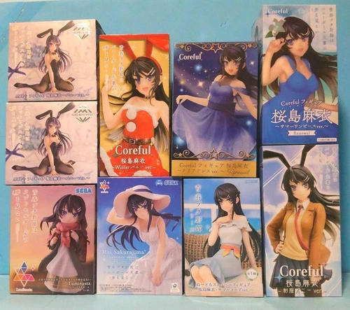 Sakurajima Mai Figure Set Bunny Girl Senpai Anime Collectible Preowned Japan