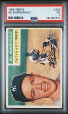 1956 Topps #225 Gil McDougald PSA 3 Yankees Undergraded
