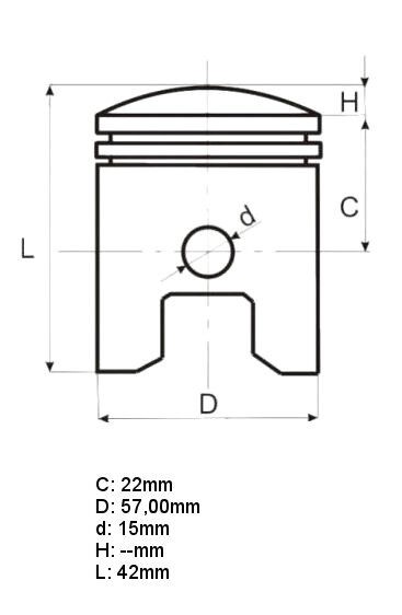Piston segments Piaggio Fly 125 4T contre la perte de puissance