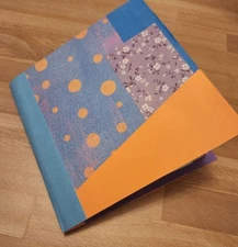 Bright, Vivid & Colorful Hand Bound Junk Journal Handmade 34 pgs 6.75x6.75"
