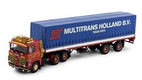 Tekno, Scania 140 6X4 Mit 2-Achsigem, Planenbedecktem AnhäNger Fonteijn, 1/50...