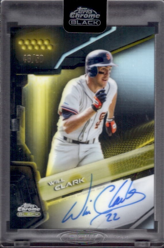 WILL CLARK 2026 Topps Chrome Black #CBA-WC Gold Refractor Autograph Auto #48/50