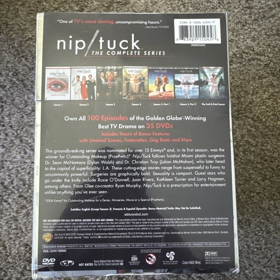 Nip/Tuck: The Complete Series [New DVD] Boxed Set, Dolby, Dubbed, Special Pack - Image 4 of 4
