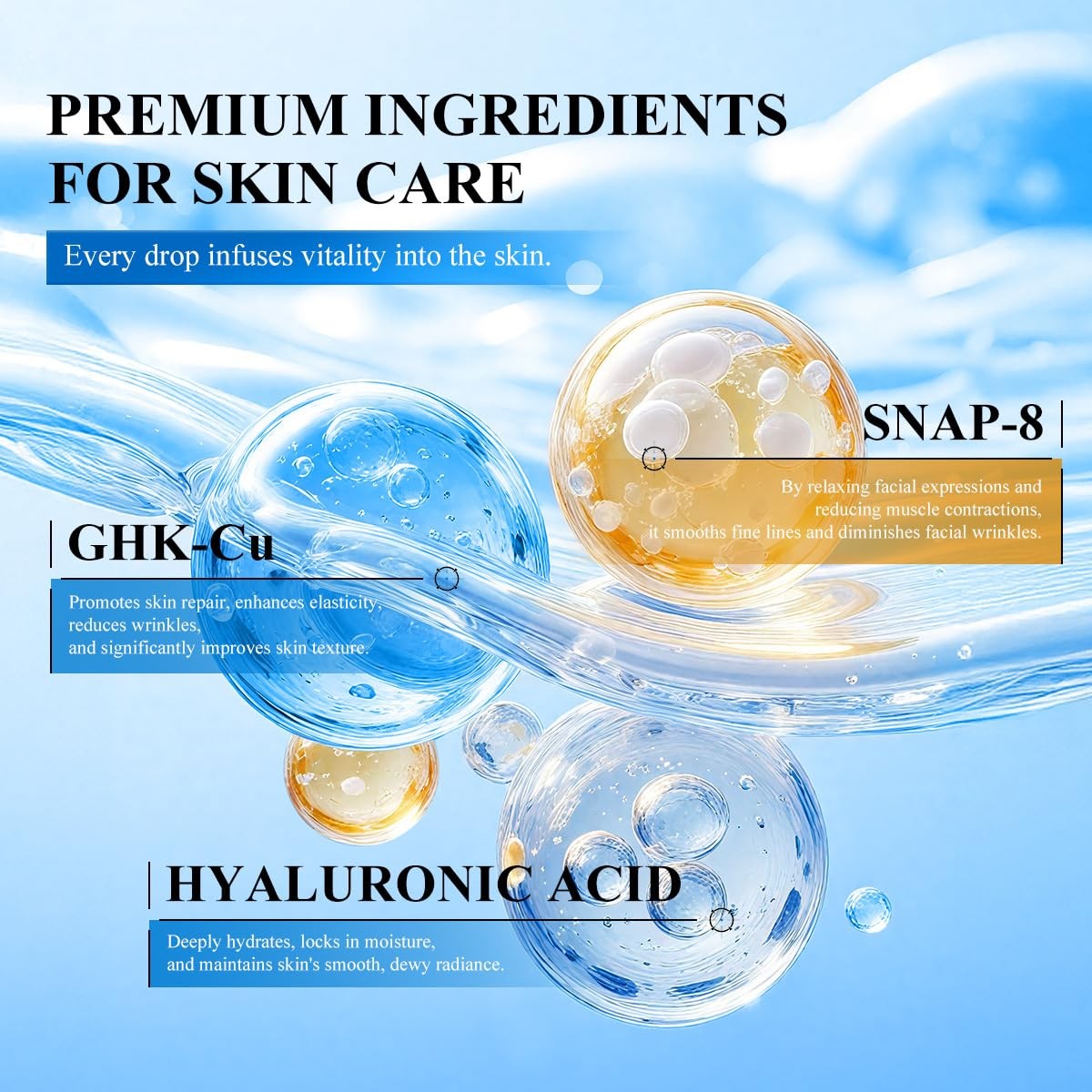 snap 8 ghk cu serum GHK-Cu SNAP-8 Peptide Serum, Anti-Aging Face Serum with Copper Peptide and Hy