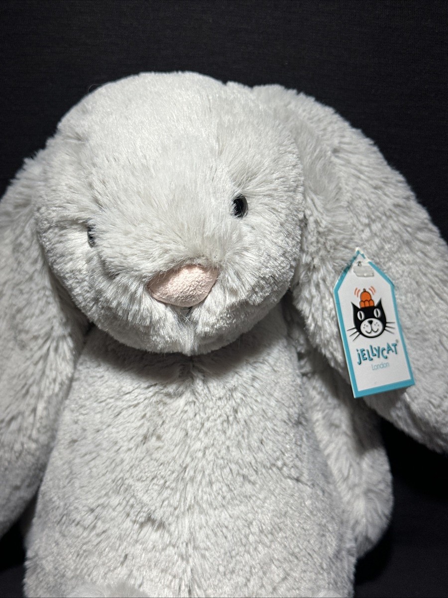 Jellycat Bashful Grey Bunny Stuffed Animal Medium New with Tags | eBay