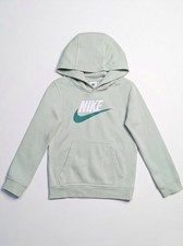 Nike Youth Mint Green Pullover Hoodie - Green Swoosh  Size S