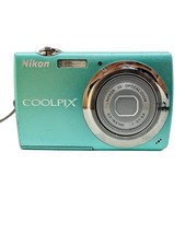 Nikon COOLPIX S220 10.0MP Digital Camera Aqua Green PARTS/REPAIR Lens Issue