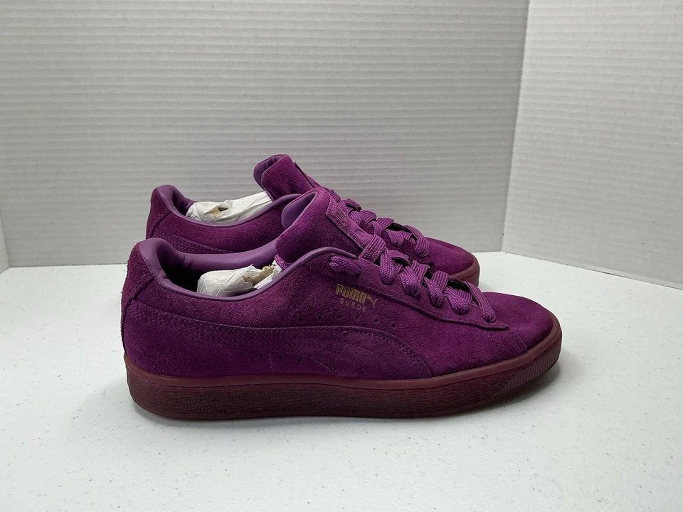 Puma Gamuza Clásica Mono Dorado Jr. Zapatillas Talla 7C Púrpura Bizancio Dorado 381470-03 Foto 3 de 4