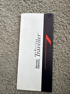 British Airways ticket jacket wallet World Traveller ver -1st